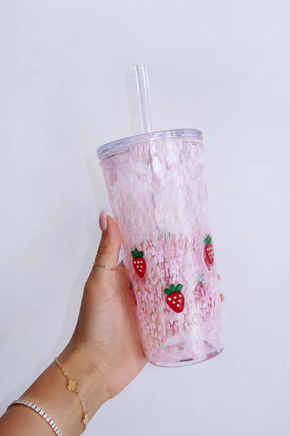 Strawberry Glass Cup