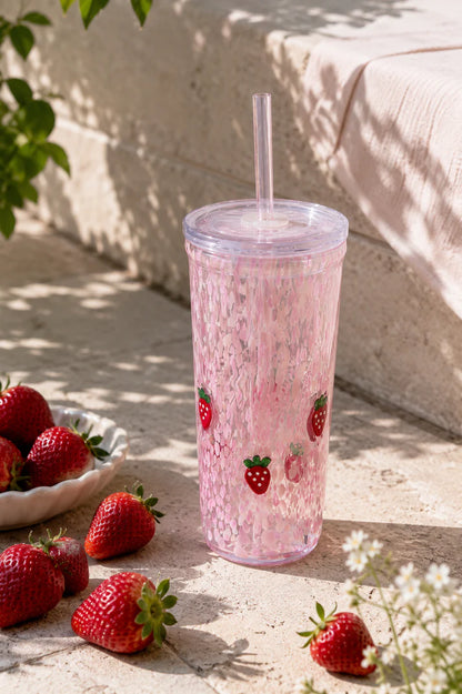 Strawberry Glass Cup