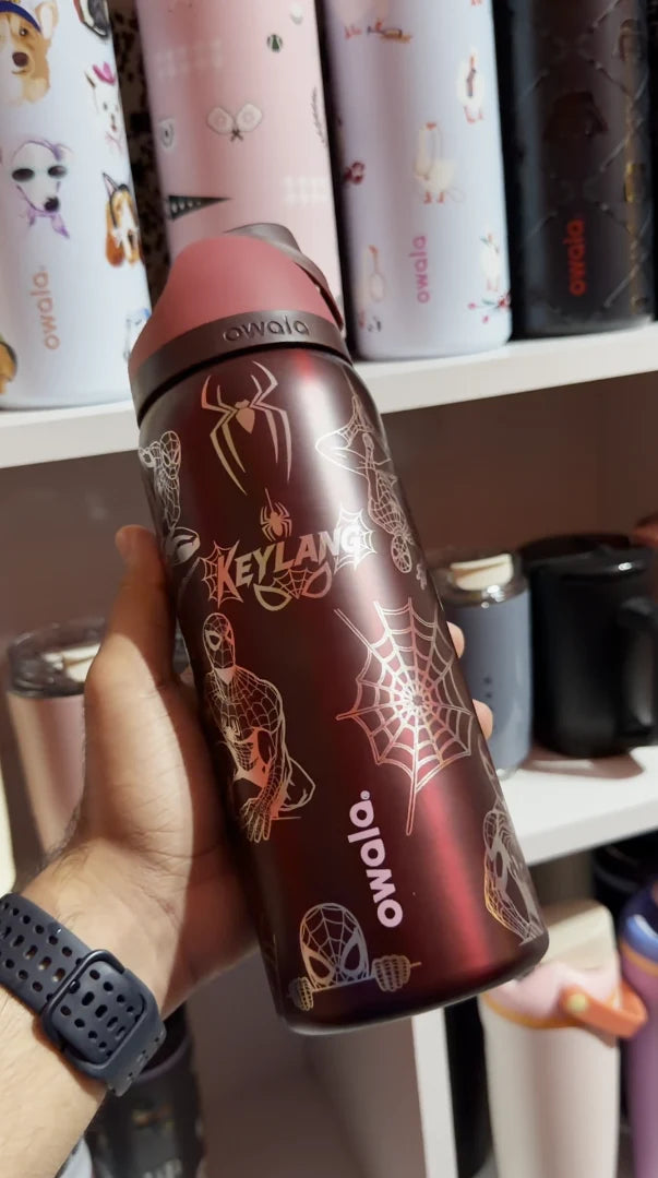 Spider Man 32oz FreeSip Bottle Crimson Web Edition