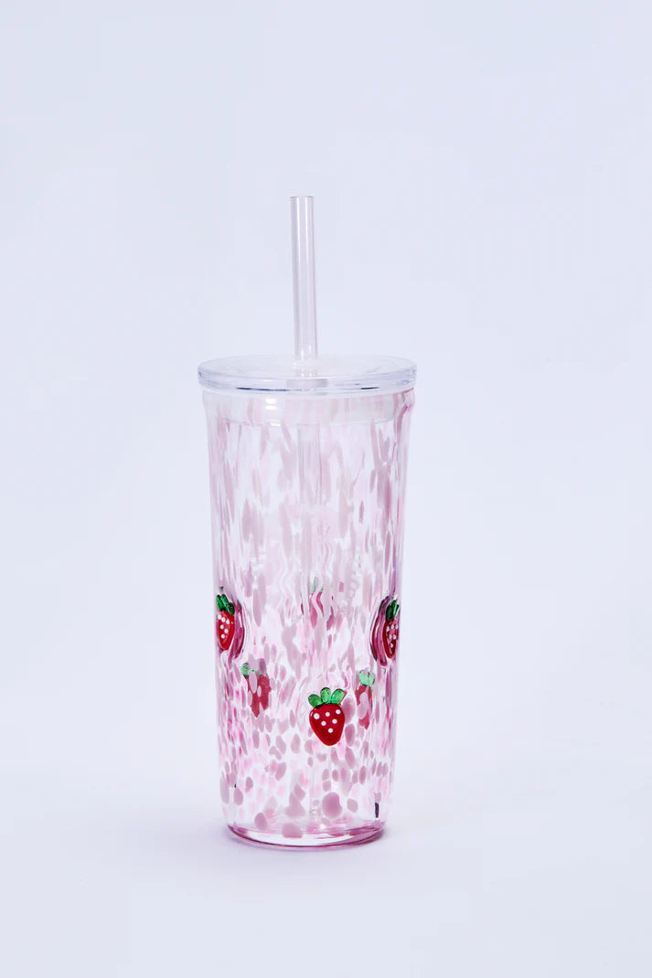Strawberry Glass Cup