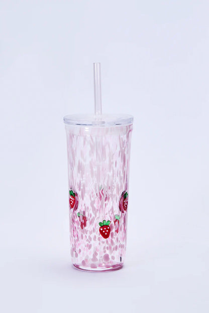 Strawberry Glass Cup